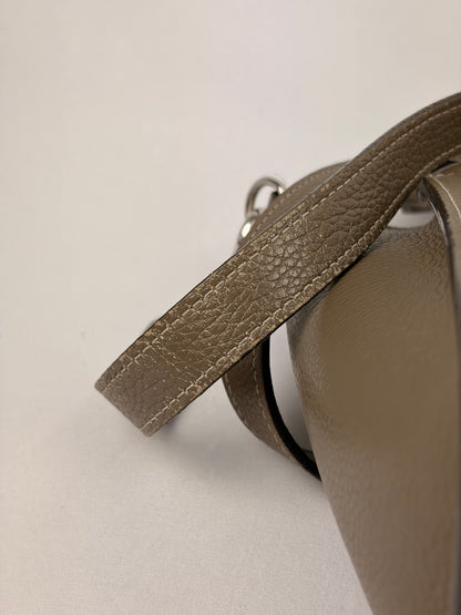 Celine Nano Luggage Tote Taupe Grained Calfskin with Strap