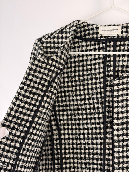 Isabel Marant Étoile “Lyra” houndstooth tweed blazer - 10 UK