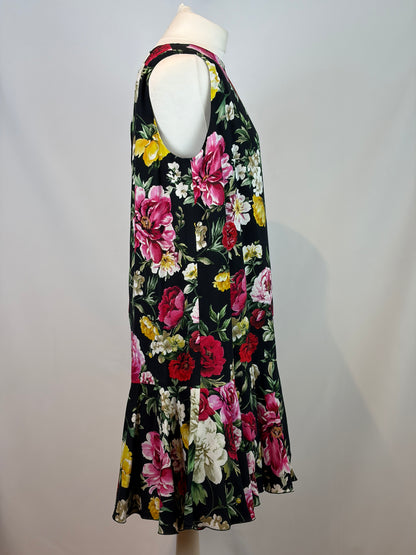 Dolce & Gabbana Floral Sleeveless Viscose Dress - 18 UK