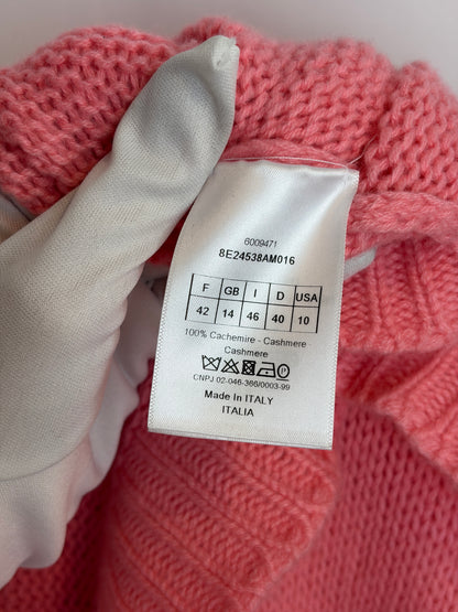 Christian Dior J'Adior 8 Pink Cashmere Knit Jumper - 14 UK