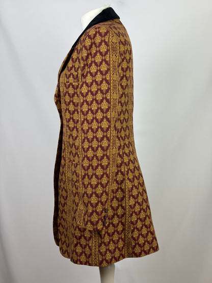 D&G by Dolce & Gabbana Baroque Brocade Blazer with Velvet Collar (vintage) - IT 46