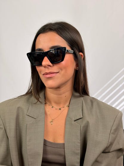 Celine Cat-Eye Acetate Sunglasses CL40187I Black