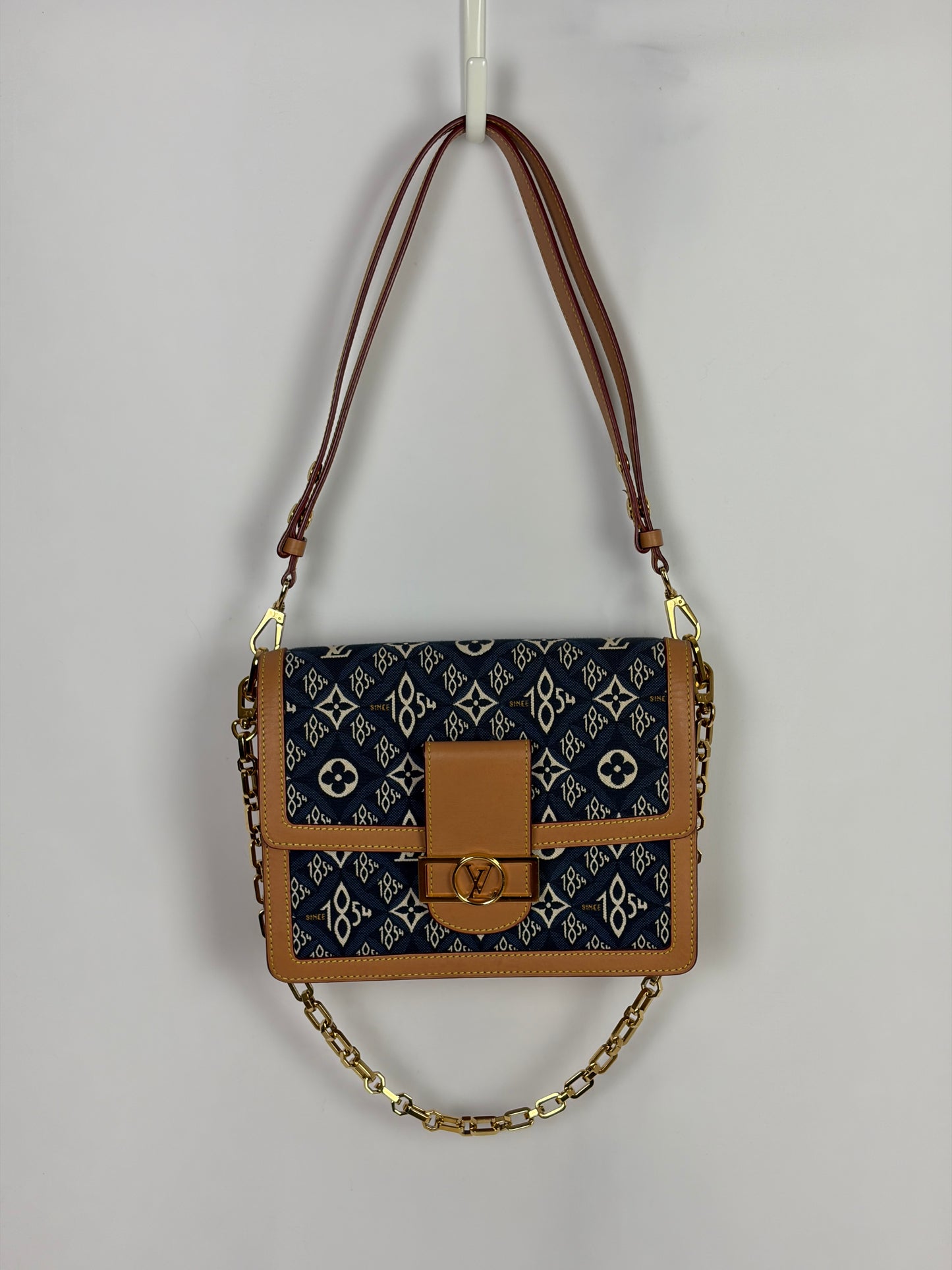 Louis Vuitton Blue Since 1854 Dauphine MM Jacquard Shoulder Bag