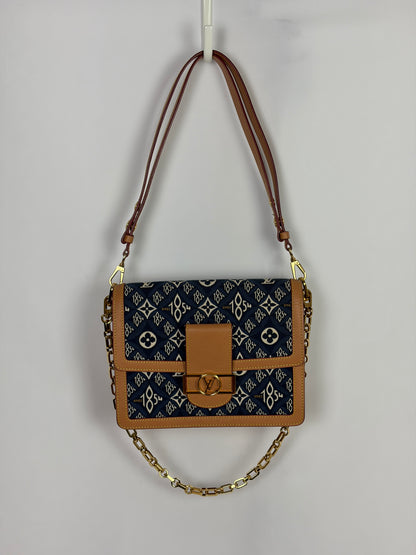 Louis Vuitton Blue Since 1854 Dauphine MM Jacquard Shoulder Bag