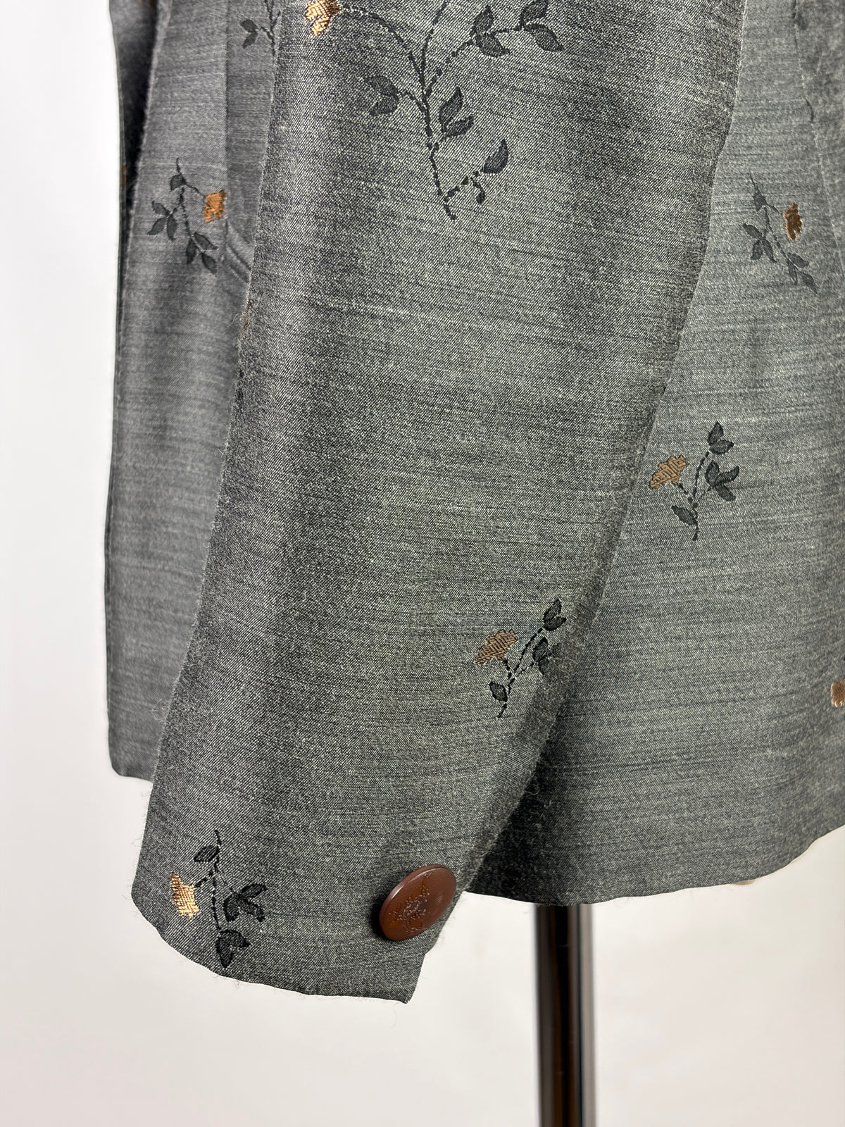 Givenchy Floral Jacquard Blazer, Grey (Vintage) - IT 42