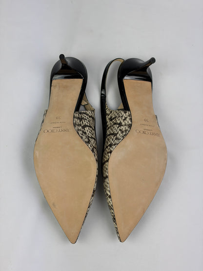 Jimmy Choo Python Print Pointed‑Toe Pumps - 5.5 UK