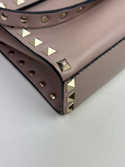 Valentino Garavani Rockstud Medium Crossbody Bag in Poudre Leather