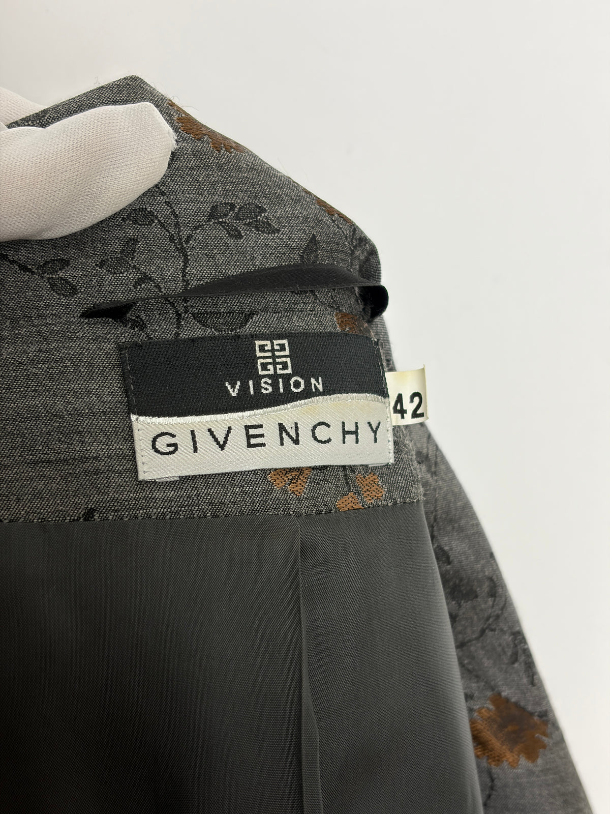Givenchy Floral Jacquard Blazer, Grey (Vintage) - IT 42