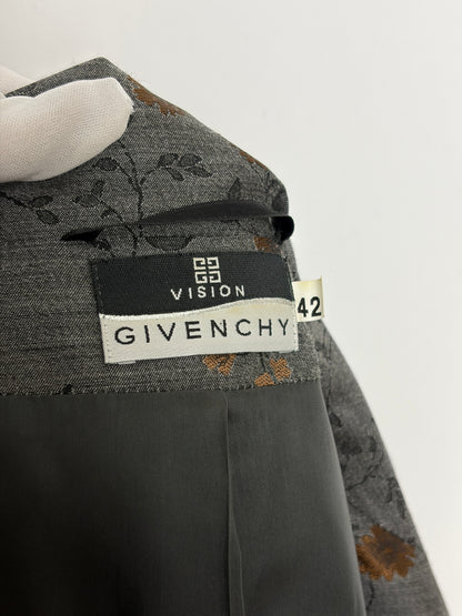 Givenchy Floral Jacquard Blazer, Grey (Vintage) - IT 42