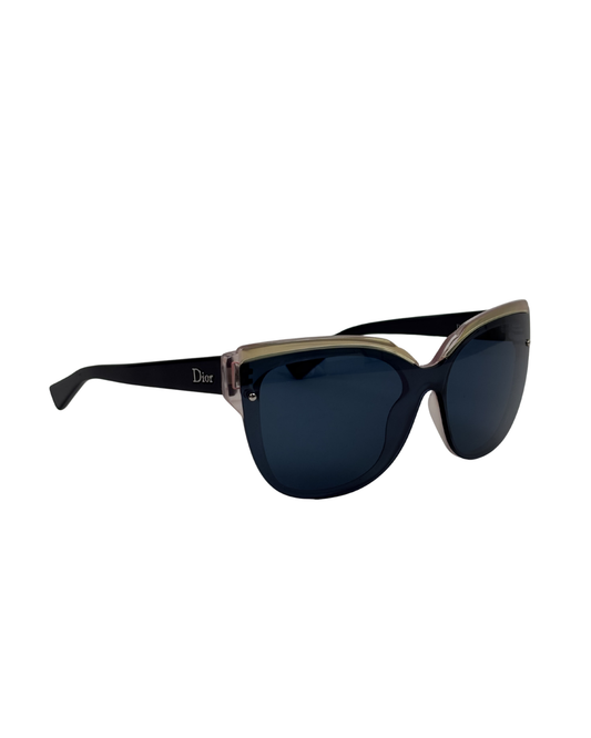 Christian Dior Glisten 3 Cat-Eye Acetate Sunglasses in Black & Nude Pink