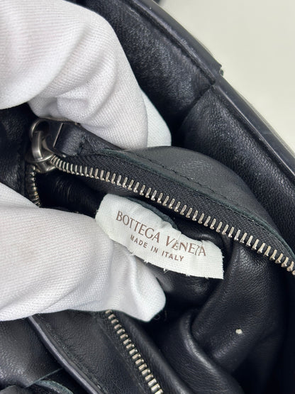Bottega Veneta Padded Cassette Bag Intrecciato Lambskin Leather Black