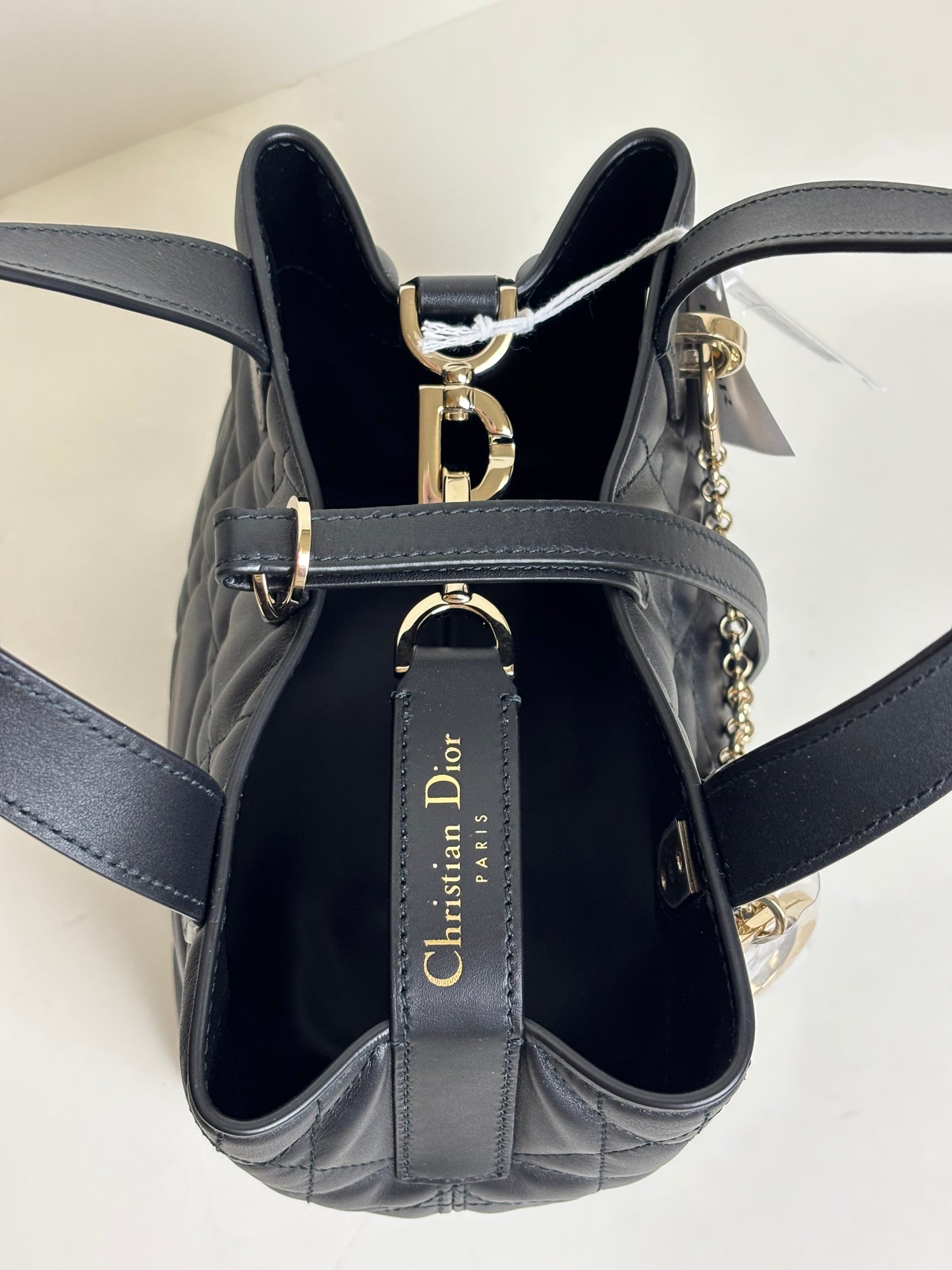Dior Small Toujours Vertical Black Bag Cannage Calfskin