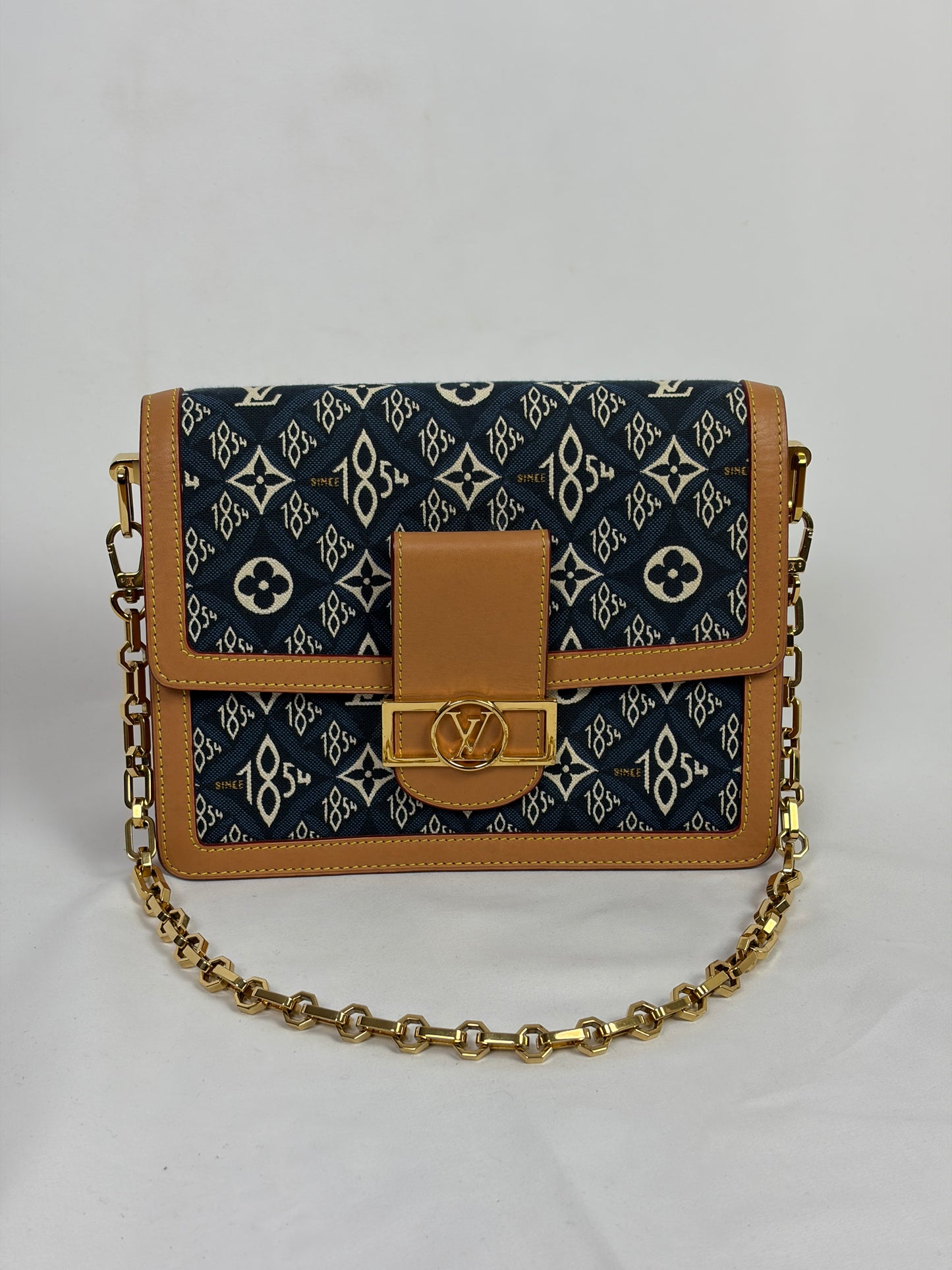 Louis Vuitton Blue Since 1854 Dauphine MM Jacquard Shoulder Bag