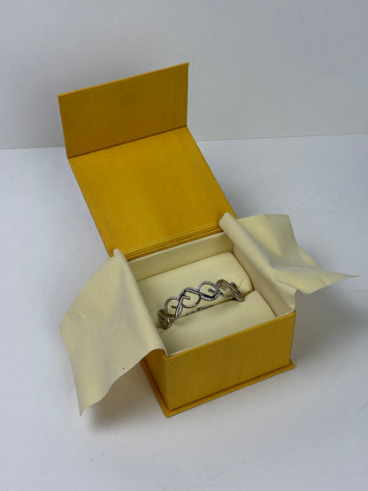 Fendi O’Lock Bracelet Crystal Silver - Tone Metal Bangle