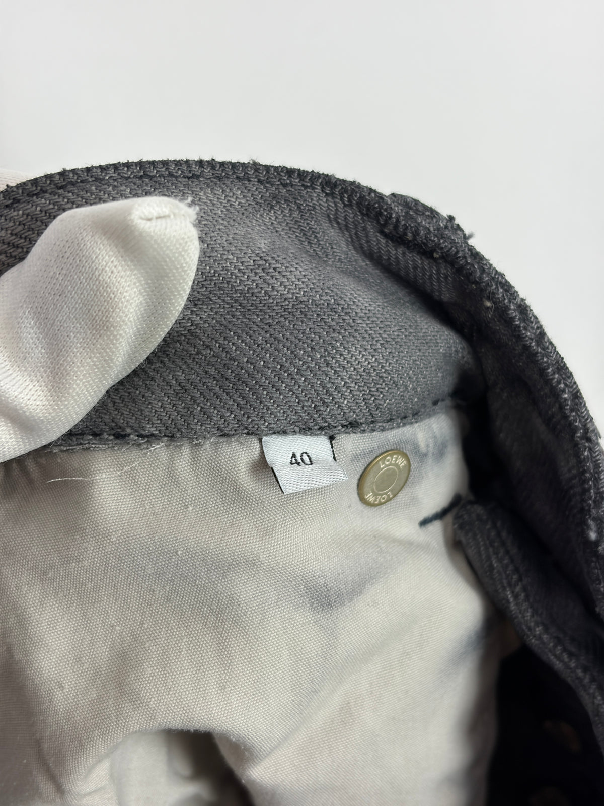 LOEWE Grey Washed Wide-Leg Denim Jeans - 40 EU