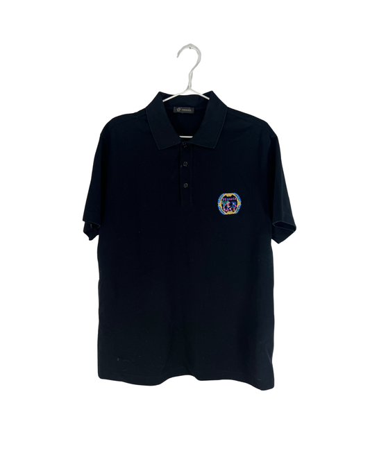 Versace black polo - L