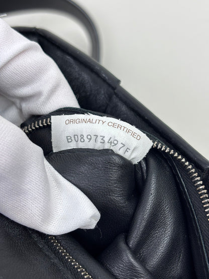 Bottega Veneta Padded Cassette Bag Intrecciato Lambskin Leather Black