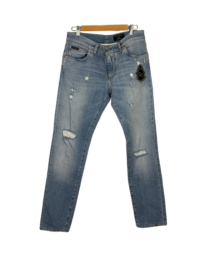 MENSWEAR - Dolce & Gabbana Skinny Fit Distressed Jeans - 50 IT