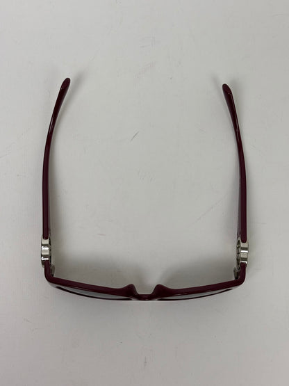 Gucci Oval Interlocking G Sunglasses Burgundy Acetate
