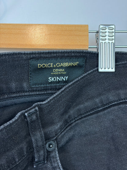 MENSWEAR - Dolce & Gabbana Black Skinny Fit Jeans - 50 IT