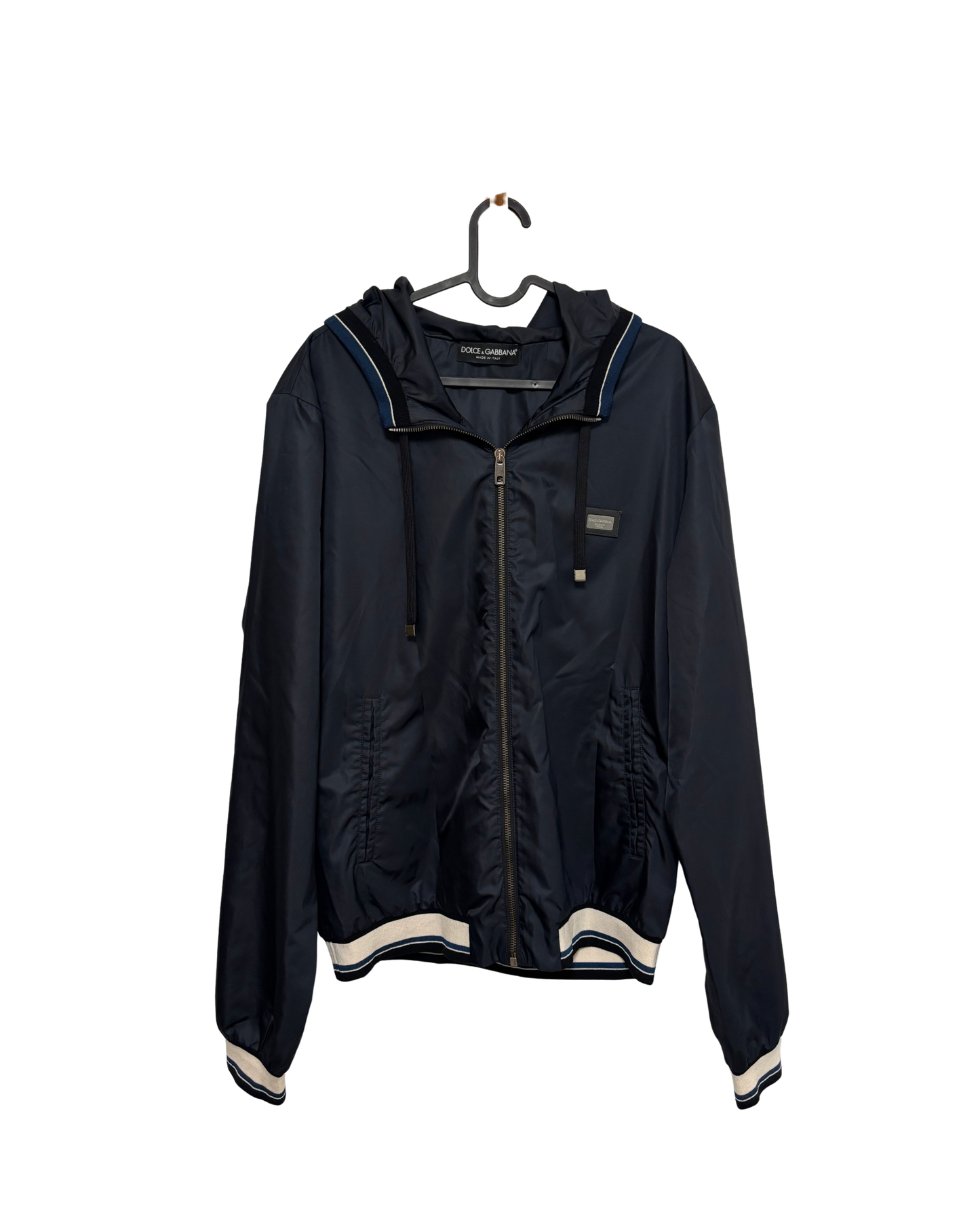 Menswear - Dolce & Gabbana Blue Hooded Bomber - L