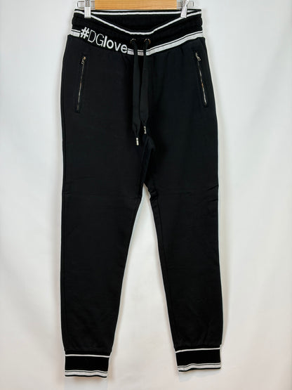 MENSWEAR - Dolce & Gabbana Black #DGLove Cotton Blend Joggers - 48 IT