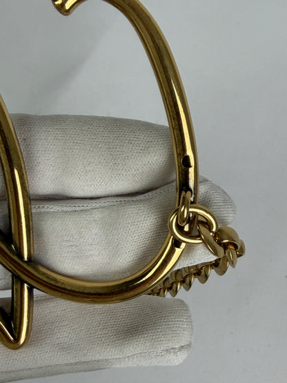 Chloé Gold-Tone Script Logo Chain Belt