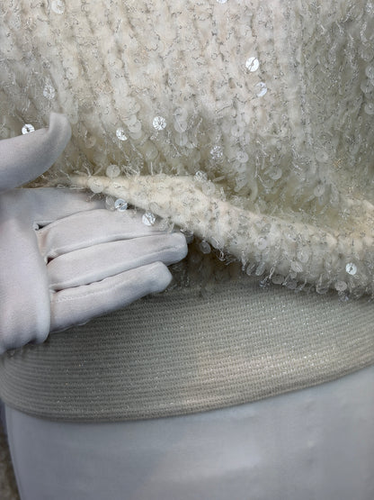 Chanel Angora & Silk Sequin Embellished Jumper - 10 UK