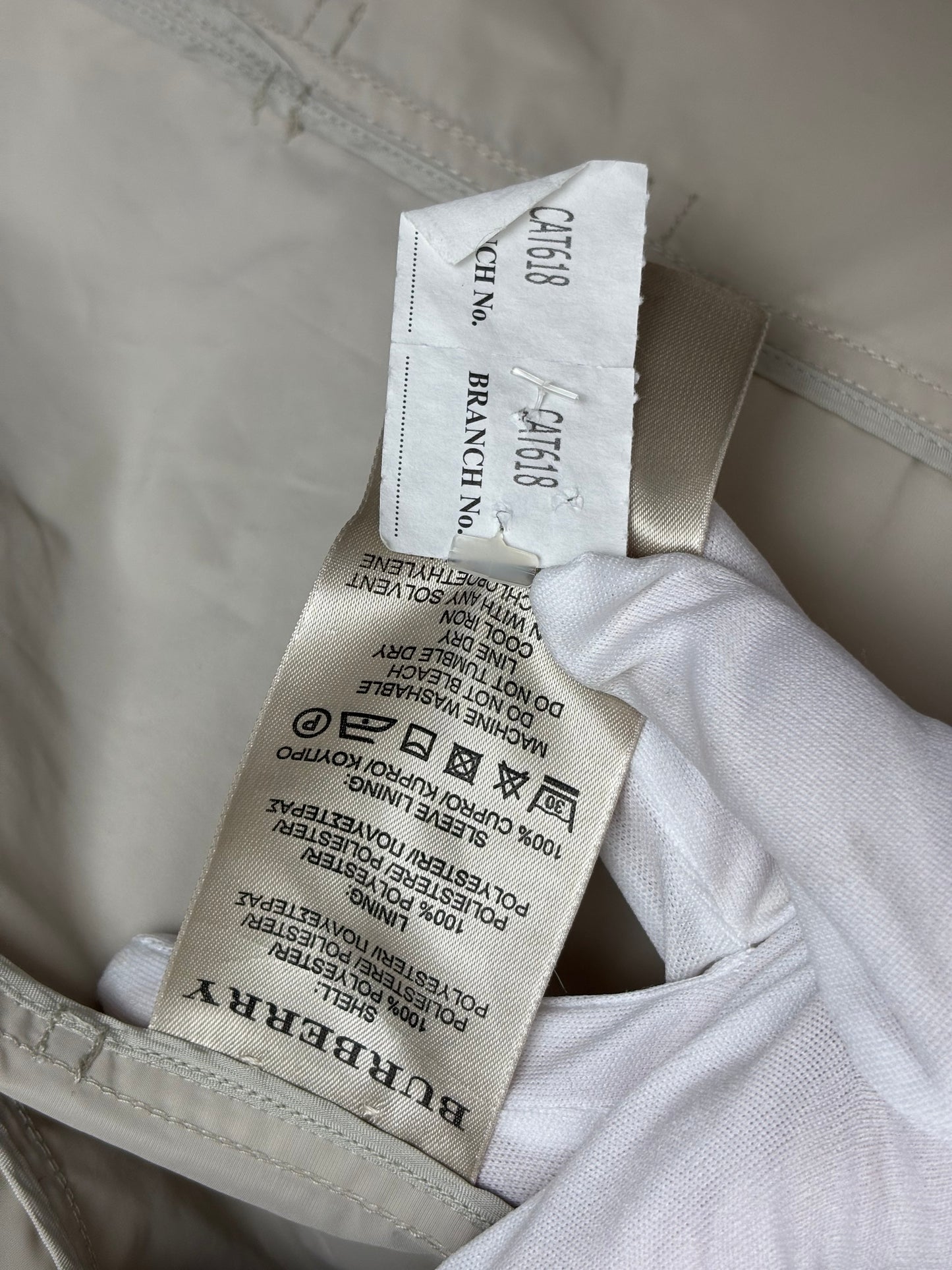 Burberry Brit Balmoral Packable Trench Coat Taffeta Beige - 4 UK