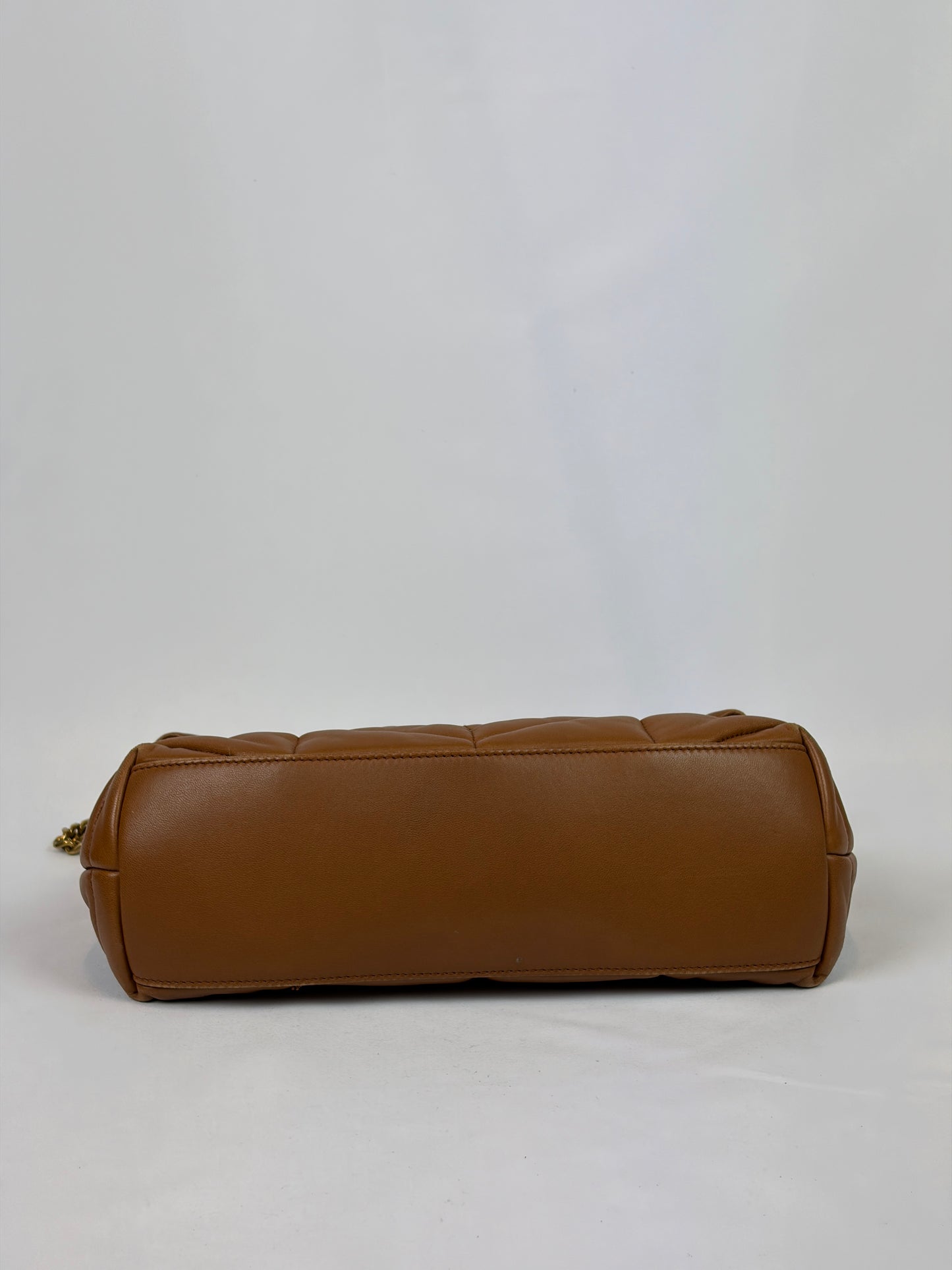 Saint Laurent Loulou puffer camel small bag