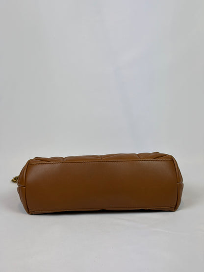 Saint Laurent Loulou puffer camel small bag