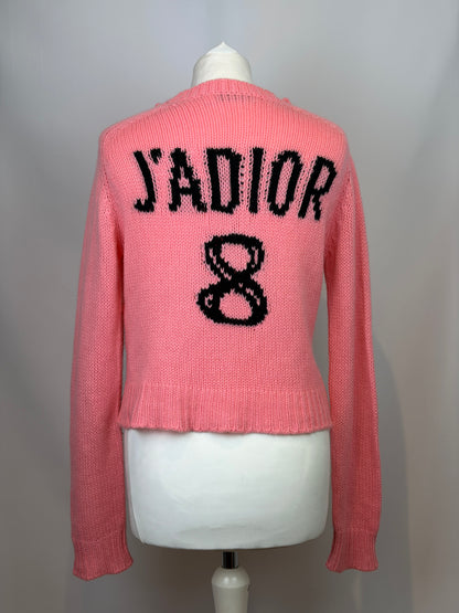Christian Dior J'Adior 8 Pink Cashmere Knit Jumper - 14 UK