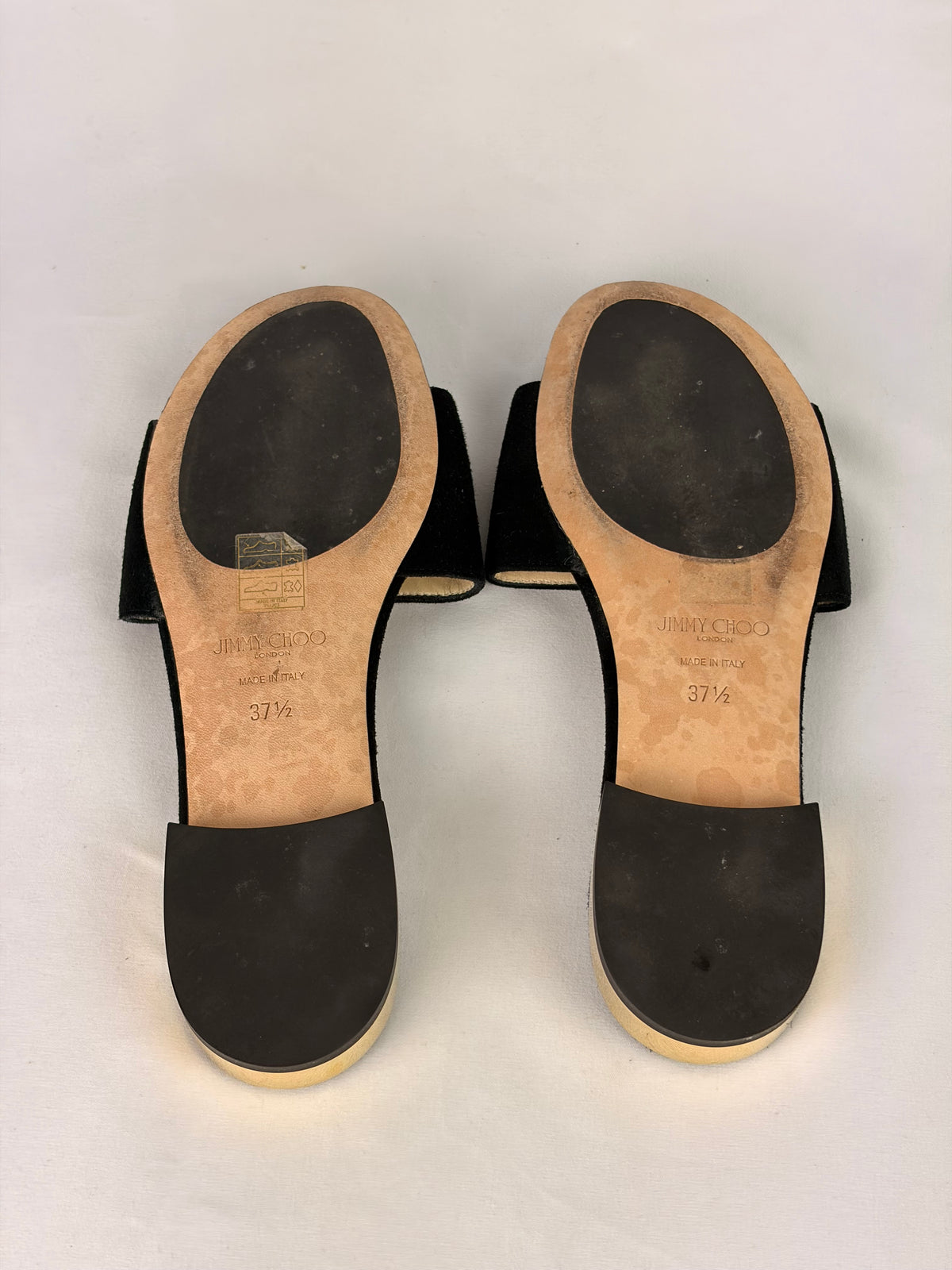 Jimmy Choo Joni Flat Slides Black Suede - 4.5 UK