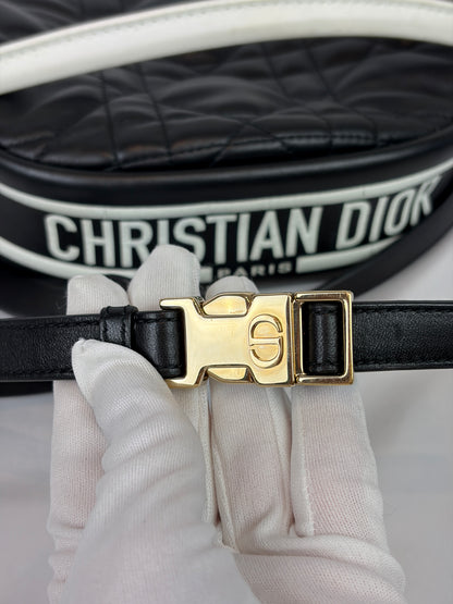 Dior Black Cannage Lambskin Small Dior Vibe Hobo Bag