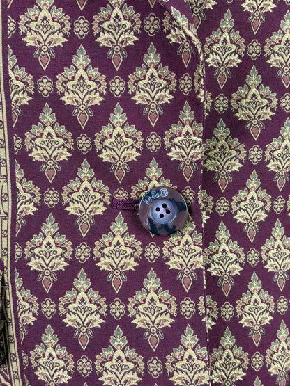 D&G by Dolce & Gabbana Baroque Brocade Blazer with Velvet Collar (vintage) - IT 46
