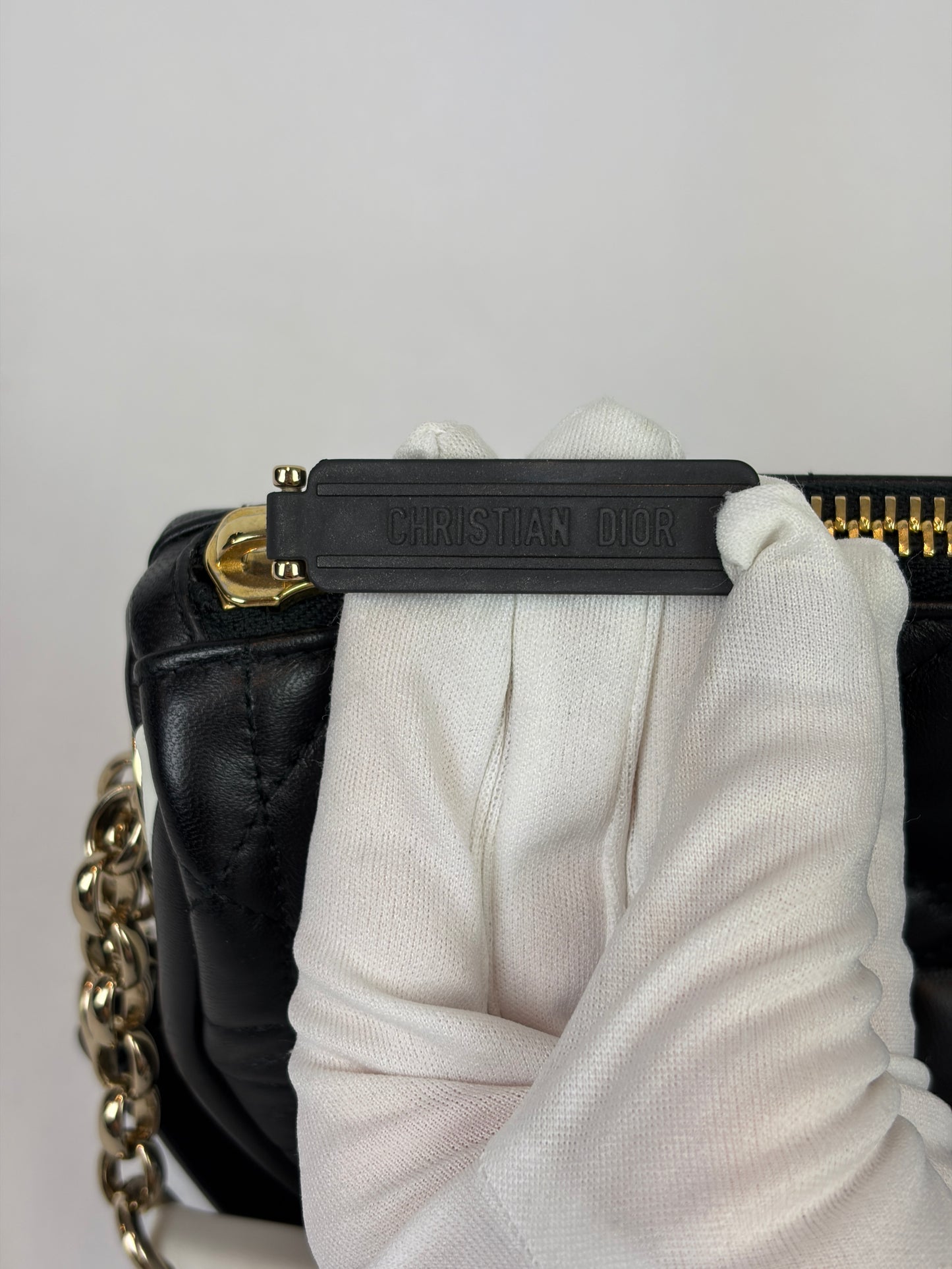 Dior Black Cannage Lambskin Small Dior Vibe Hobo Bag
