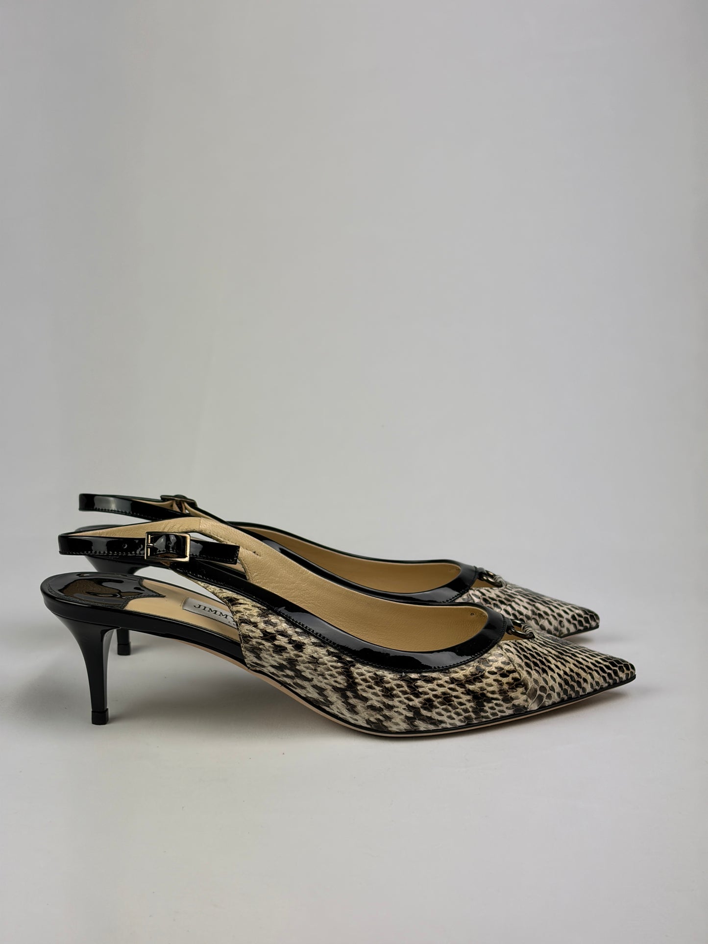 Jimmy Choo Python Print Pointed‑Toe Pumps - 5.5 UK