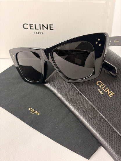 Celine Cat-Eye Acetate Sunglasses CL40187I Black