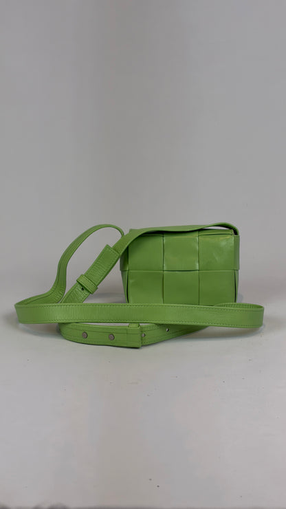 Bottega Veneta Cassette Intrecciato Mini Bag Green