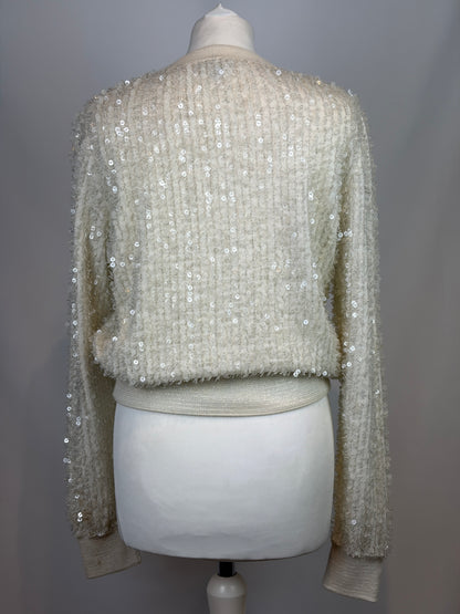 Chanel Angora & Silk Sequin Embellished Jumper - 10 UK