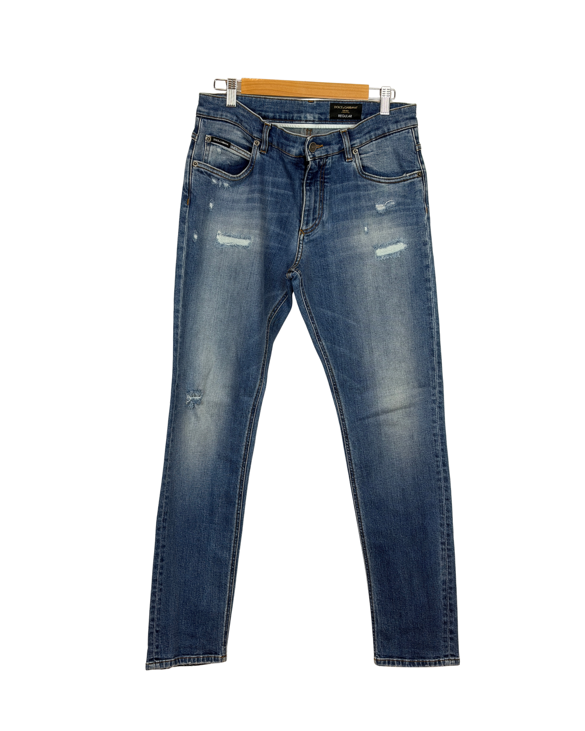 MENSWEAR - Dolce & Gabbana Regular Fit Distressed Jeans - 48 IT