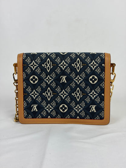Louis Vuitton Blue Since 1854 Dauphine MM Jacquard Shoulder Bag