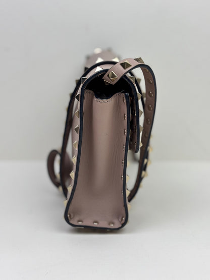 Valentino Garavani Rockstud Medium Crossbody Bag in Poudre Leather