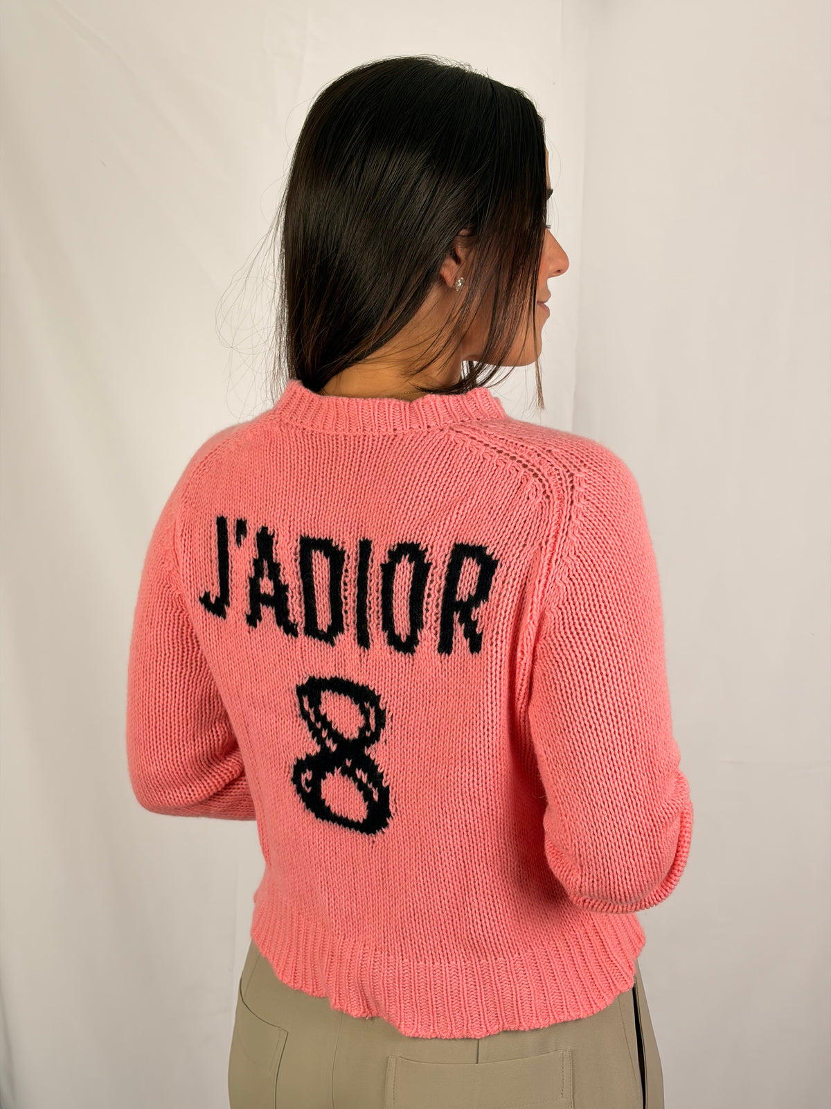 Christian Dior J'Adior 8 Pink Cashmere Knit Jumper - 14 UK