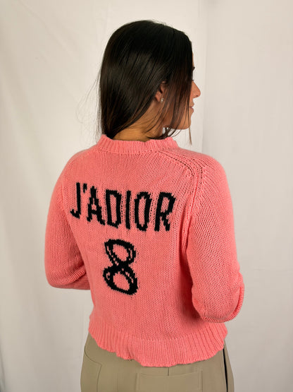 Christian Dior J'Adior 8 Pink Cashmere Knit Jumper - 14 UK