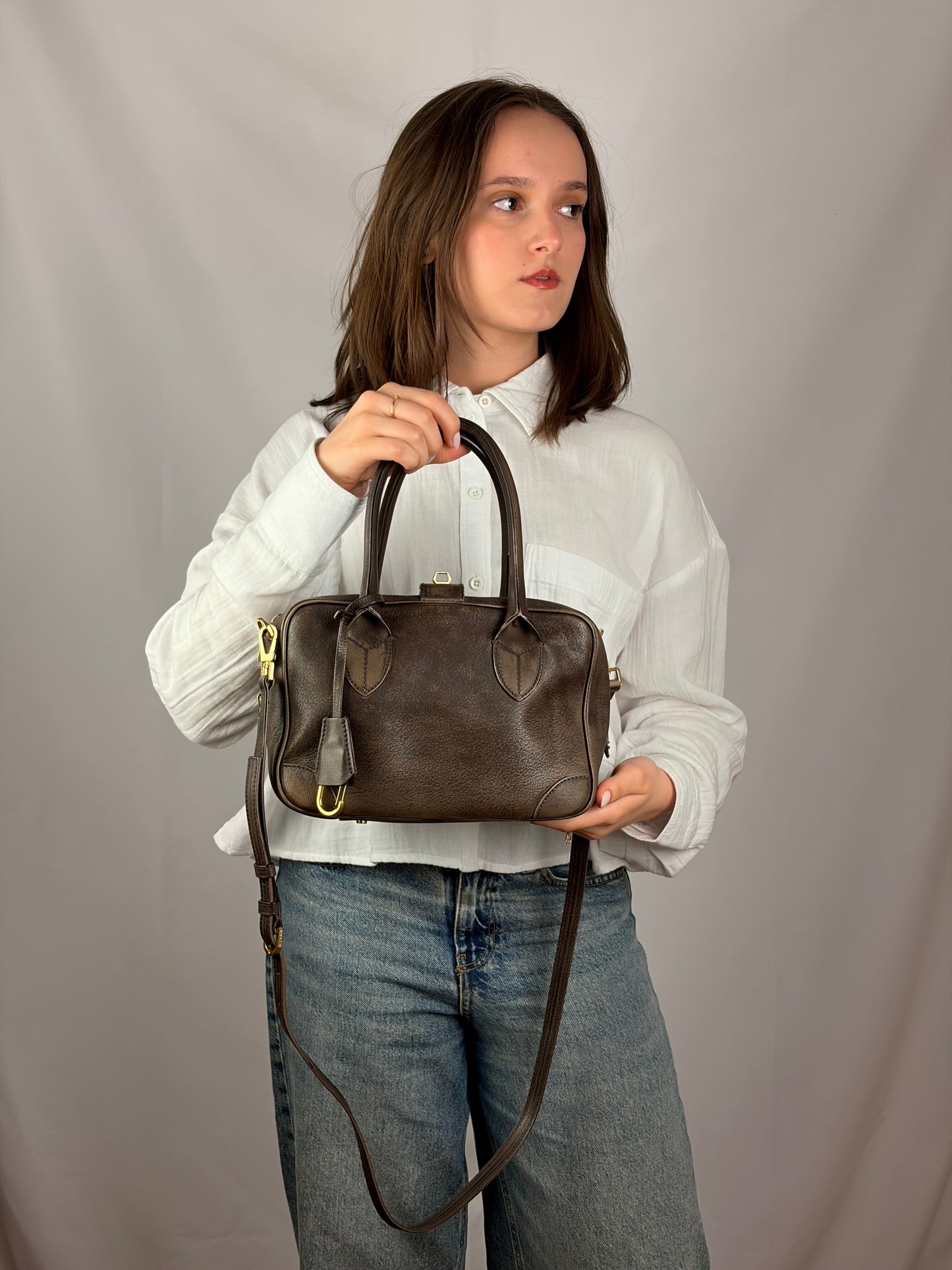 Golden Goose Vita Aged Leather bag