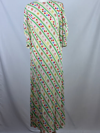 RIXO Multicolour Floral and Geometric Print Maxi Dress - UK 16