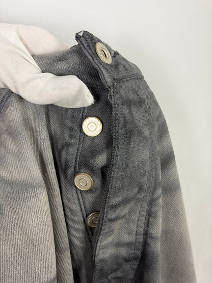 LOEWE Grey Washed Wide-Leg Denim Jeans - 40 EU