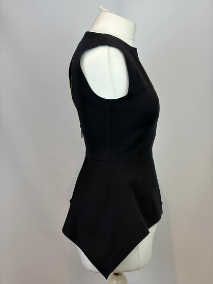 Louis Vuitton Black Polyamide Elastane Peplum Top - 8 UK / S