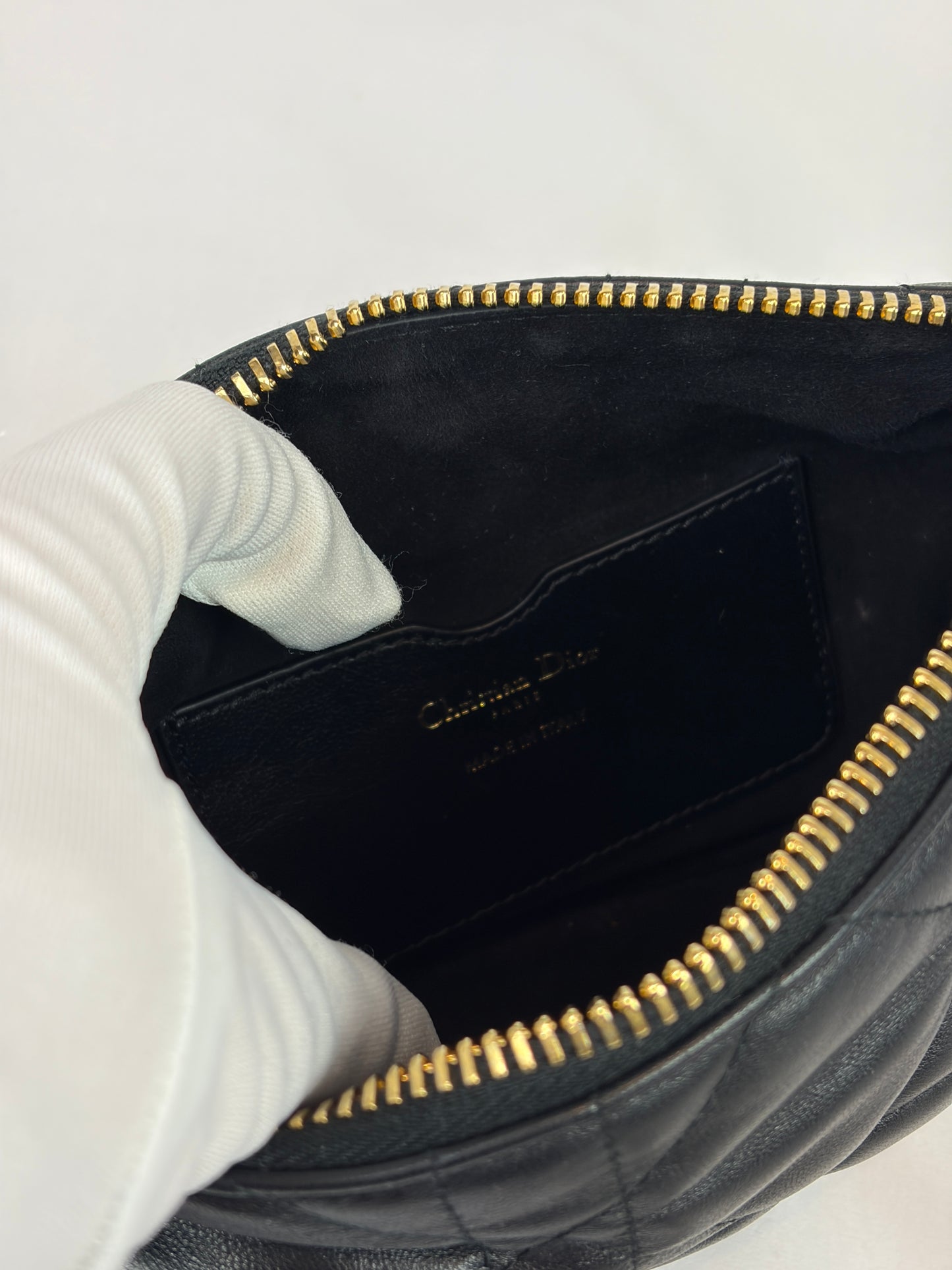 Dior Black Cannage Lambskin Small Dior Vibe Hobo Bag
